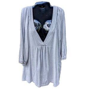 Womans Tunic Top Old Navy XL Plunge V Comfy Classic Capsule Minimalist Twee Cute